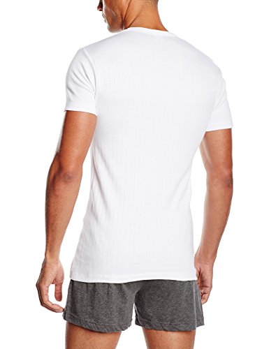 ABANDERADO - Camiseta Térmica De Manga Corta Y Cuello Redondo para hombre, color blanco, talla 48/M