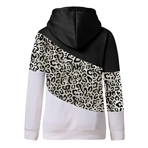 Abrigo De Invierno con Capucha De Las Mujeres Patchwork Chaqueta con Cremallera De Lana Caliente Abrigo De AlgodóN con Capucha Casual Outwear Sudadera con Capucha Deportiva riou