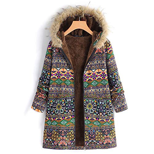 Abrigo De Invierno Mujer Libre Abrigos para Mujer Rebajas Talla Grande Abrigo con Capucha De Manga Larga Vintage Cremallera Señoras Abrigos con Bolsillos Gruesos De Lana riou (5-Green, XXXXXL)