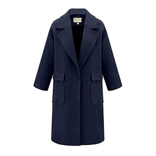 Abrigo de Lana Solapa de para Invierno de Mujer Mode De Marca Gabardina para Mujer Abrigo Grande con Bolsillo Gabardina Chaqueta Acolchada Chaqueta Cortavientos para Mujer Espesar Cálido y cómodo