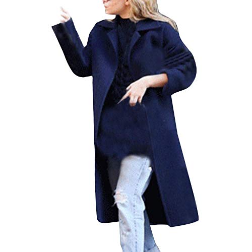 Abrigo de Lana Solapa de para Invierno de Mujer Mode De Marca Gabardina para Mujer Abrigo Grande con Bolsillo Gabardina Chaqueta Acolchada Chaqueta Cortavientos para Mujer Espesar Cálido y cómodo