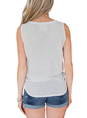 Abrigo de Manga Larga Camisetas sin Mangas Mujer Waffle para Mujer Tejido Blusa Túnica Nudo de Corbata Henley Tops Camisas Sueltas de Corte Suelto