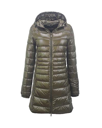 Abrigo De Plumas Mujer Ultralight Largo Plumón Chaqueta Plumifero Abrigos Cazadoras con Capucha