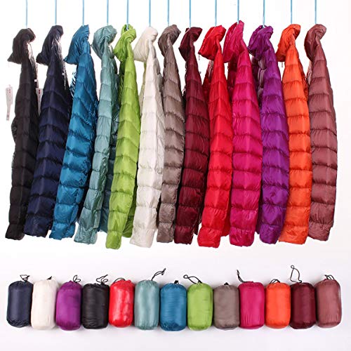 Abrigo Plumas Ultralight Mujer Plumiferos Ligeros Mujer Abrigos Plumon Acolchado Chaqueta Plumifero Ligero Corto Señora Ultraligero Chaquetas Invierno Cazadoras Chaquetones Tallas Grandes Azul L