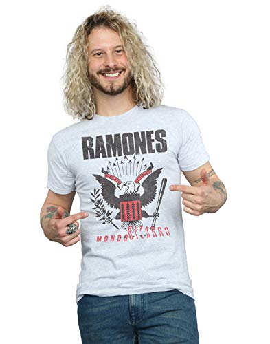 Absolute Cult Ramones Hombre Mondo Bizarro Tour 92 Camiseta Deporte Gris Small