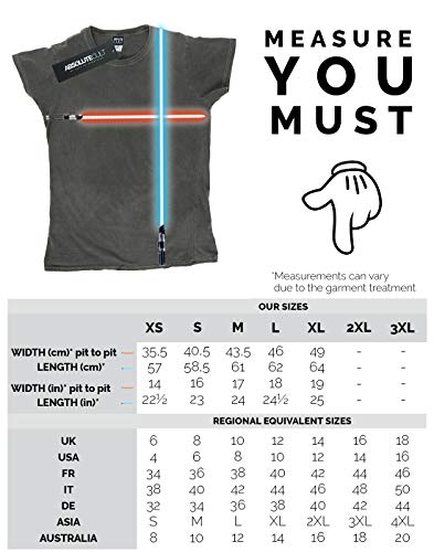 Absolute Cult Ramones Mujer Distressed Presidential Seal Camiseta Lavada Carbón X-Small