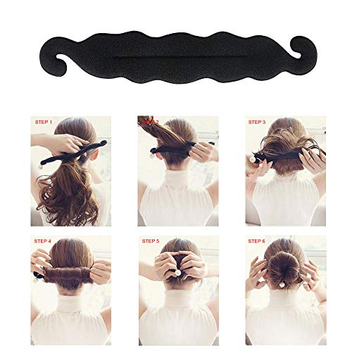 Accesorios de Peinado, URAQT Gomas moño de pelo, Accesorios moño Hacedor Braid Cabello Trenzado Peinado Clip Herramientas para Diseño de Espuma para Niñas Mujeres con pelo DIY