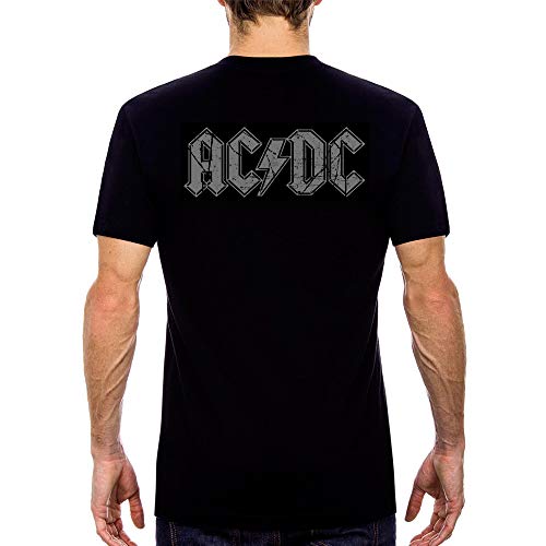 AC/DC - Back in Black - Camiseta Negra Hombre Manga Corta - ACDC Tshirt (M)
