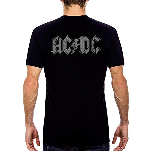 AC/DC - Highway to Hell - Camiseta Negra Hombre Manga Corta - ACDC Tshirt (M)