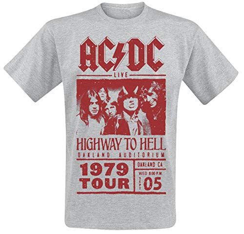 AC/DC Highway To Hell - Red Photo - 1979 Tour Camiseta Gris/Melé M