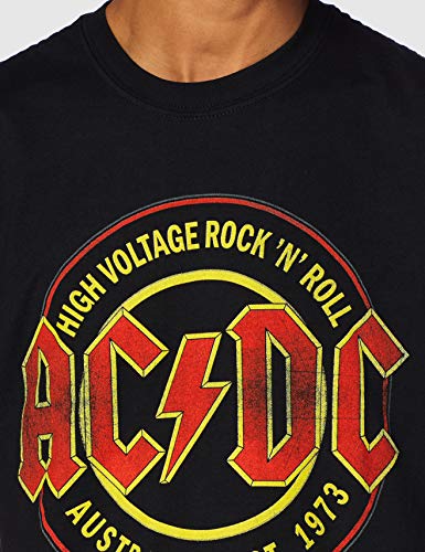 AC/DC Voltage – Camiseta de, Hombre, Color Negro, tamaño Large