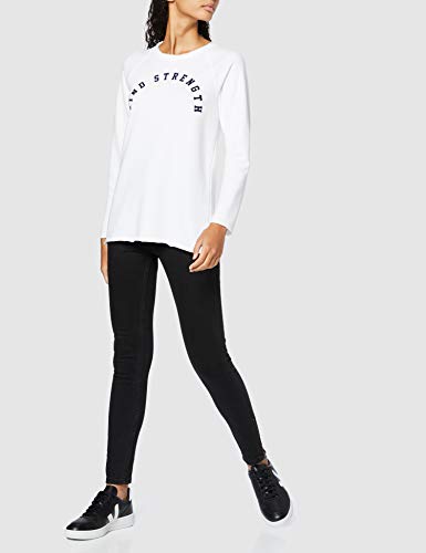 Activewear Camiseta Mensaje Mujer, Blanco (White), 40 (Talla del Fabricante: Medium)