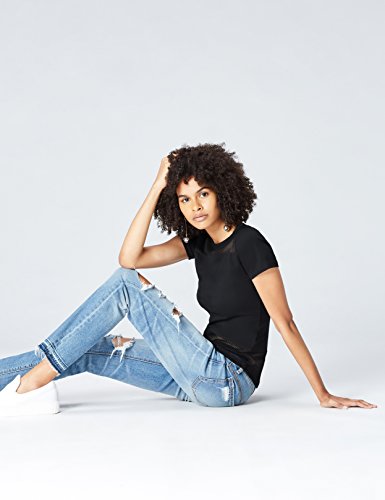 Activewear Camiseta Rejilla para Mujer , Negro (Black), 42 (Talla del Fabricante: Large)