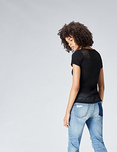 Activewear Camiseta Rejilla para Mujer , Negro (Black), 42 (Talla del Fabricante: Large)