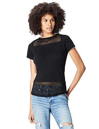 Activewear Camiseta Rejilla para Mujer , Negro (Black), 42 (Talla del Fabricante: Large)
