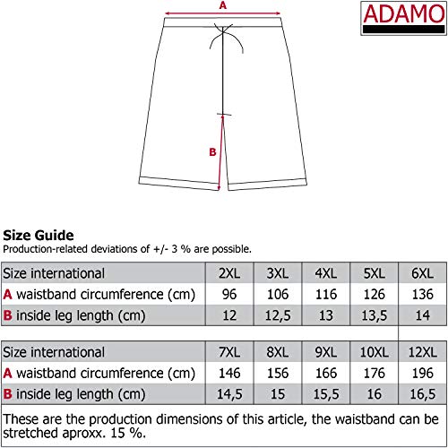 ADAMO Jamaica - Bañador corto para hombre (talla 2XL hasta 12XL) azul XXL