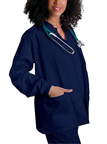 Adar Prendas médicas para Mujer - Chaqueta médica con Cuello Redondo - 602 - Navy - S