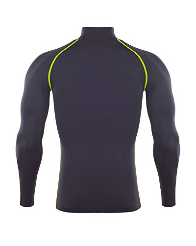 ADEN T-Shirt Hombre Deportiva Compresión Camiseta Manga Larga Secado Rápido Base Layers para Fitness Running