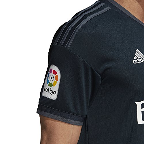 adidas 18/19 Real Madrid Away with Lfp Badge Camiseta, Hombre, ónitéc/onifue/Blanco, L