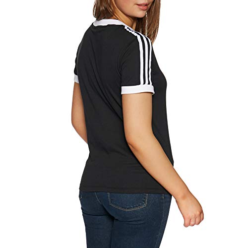 adidas 3 STR tee T-Shirt, Mujer, Black, 40