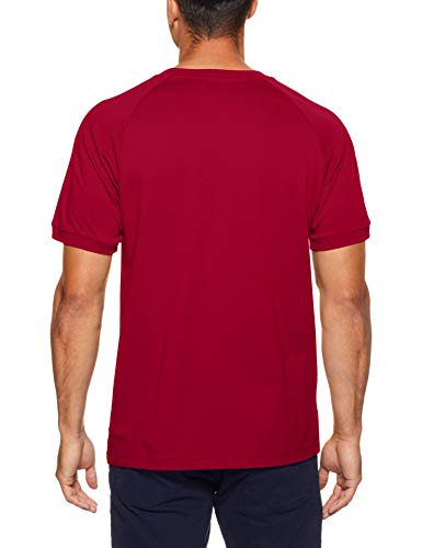 adidas 3-Stripes Camiseta, Hombre, Rojo (Burdeos Universitario), S