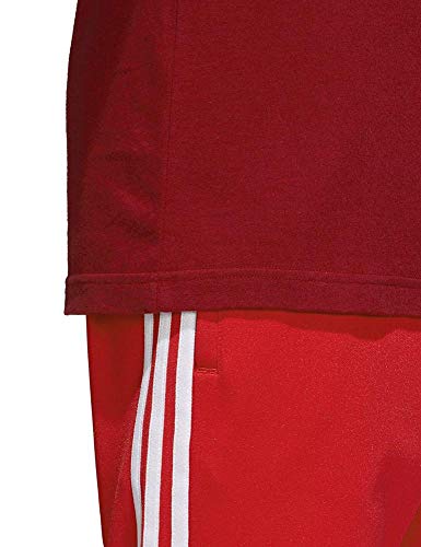 adidas 3-Stripes Camiseta, Hombre, Rojo (Burdeos Universitario), S