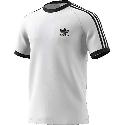 adidas 3-Stripes tee T-Shirt, Hombre, White, 2XL