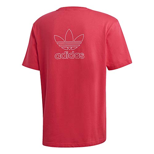 Adidas B+F Trefoil - Camiseta rosa y blanco L
