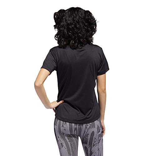 adidas BOS Logo tee Camiseta, Mujer, Negro/Blanco, XS