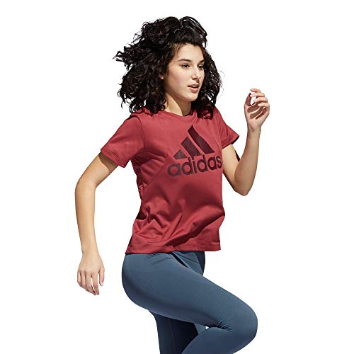adidas BOS Logo tee Camiseta, Mujer, rojleg/Granat, M