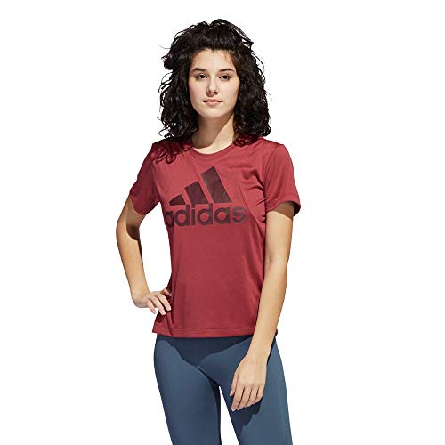 adidas BOS Logo tee Camiseta, Mujer, rojleg/Granat, M