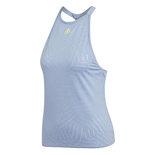 adidas Burnout - Camiseta de Tirantes para Mujer, Color Azul Claro, Amarillo limón, Talla M