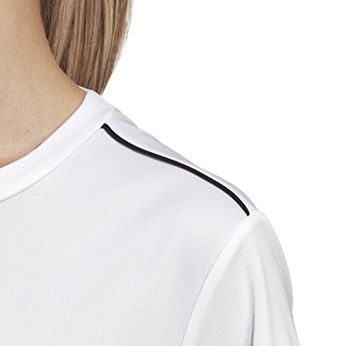 adidas Camiseta Core18 para Mujer, Mujer, Camisa, DSB40, Blanco/Negro, S