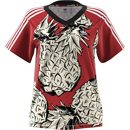 adidas - Camiseta para Mujer, diseño de 3 Rayas, Multicolor
