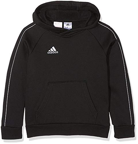 Adidas CORE18 Hoody Y Sudadera, Unisex Niños, Negro/Blanco, 176