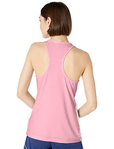 adidas Design 2 Move 3-Stripes Tank Top Camiseta de Tirantes Anchos, Rosa Verdadero, S para Mujer