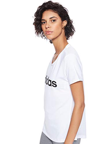 Adidas Desing 2 Move Logo tee Camiseta, Mujer, Blanco (White), M