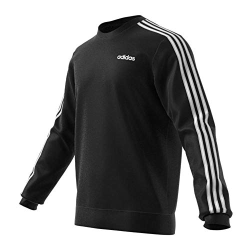 adidas E 3s Crew Ft Sudadera, Hombre, Negro (Black/White), M