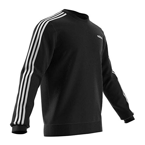 adidas E 3s Crew Ft Sudadera, Hombre, Negro (Black/White), M