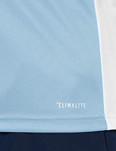 adidas Entrada 101 Camiseta de Fútbol para Hombre de Cuello Redondo en Contraste, Azul (Clear Blue/White), XS