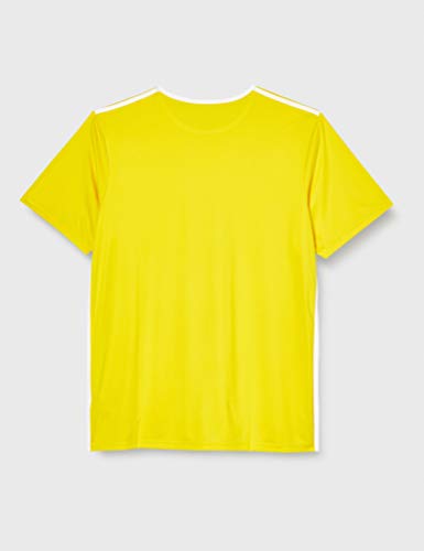 adidas Entrada 106 Camiseta de Fútbol para Hombre de Cuello Redondo en Contraste, Amarillo (Yellow/White), XS