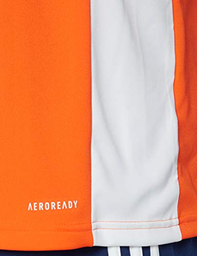 adidas Entrada 22 Camiseta de Fútbol para Hombre de Cuello Redondo en Contraste, Naranja (Orange/White), S