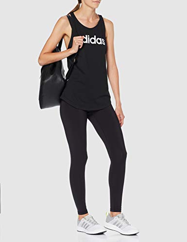 adidas Essentials Linear Tk Camiseta de Tirantes, Mujer, Negro (Black/White), XL
