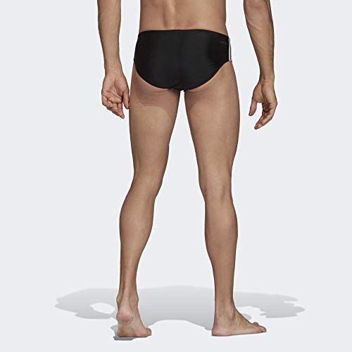 adidas Fitness 3 Bandas Bañador Slip, Hombre, Negro (Black/White), 4