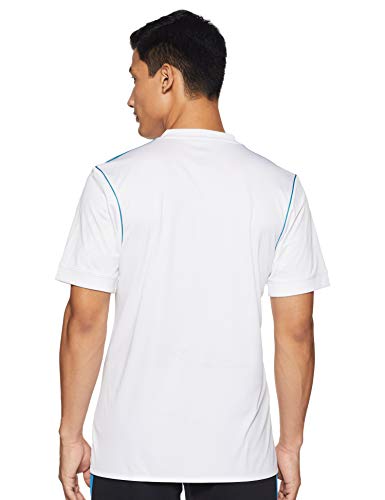 adidas H JSY Camiseta 1ª Equipación Real Madrid 2017-2018, Hombre, Blanco/azuint, S