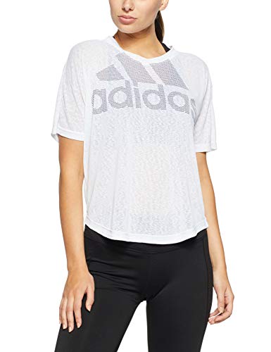 adidas Magic Logo tee Camiseta Deporte, Blanco (White White), 36 (Talla del Fabricante: Small) para Mujer