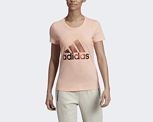 adidas Mujer W Mh Foil tee Camisetas Rosa, XS