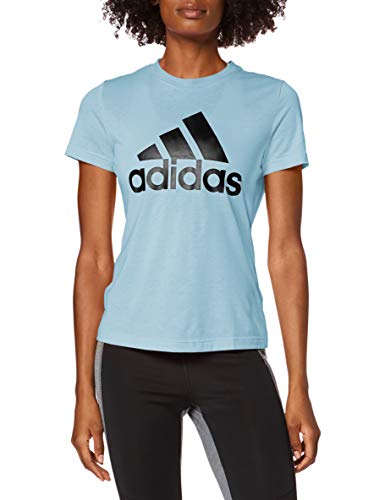 adidas Must Have Badge of Sport Camiseta, Mujer, Gris Ceniza S18, XS