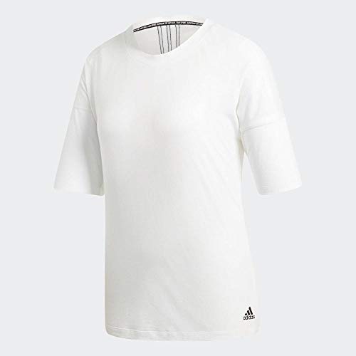 adidas Must Haves 3-Stripes T-Shirt W Camiseta, Mujer, Blanco(White/Black), XL