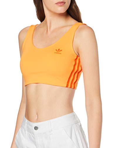 adidas New Crop Top Tank Top, Mujer, Flash Orange, 40